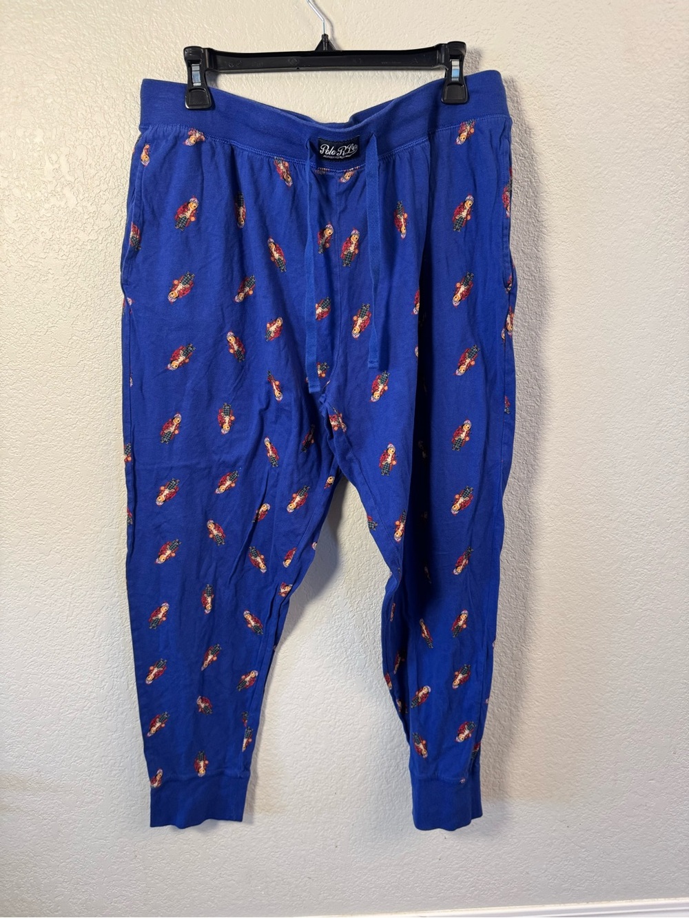 Polo Ralph Lauren Polo Bear Pajama Jogger Pants Men's Size XL Blue Sleepwear